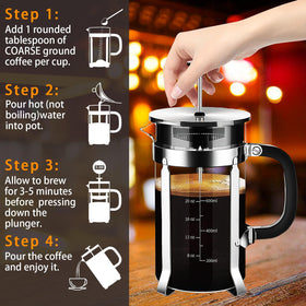 YMMIND four-filter system captures fine grounds for smooth brew.