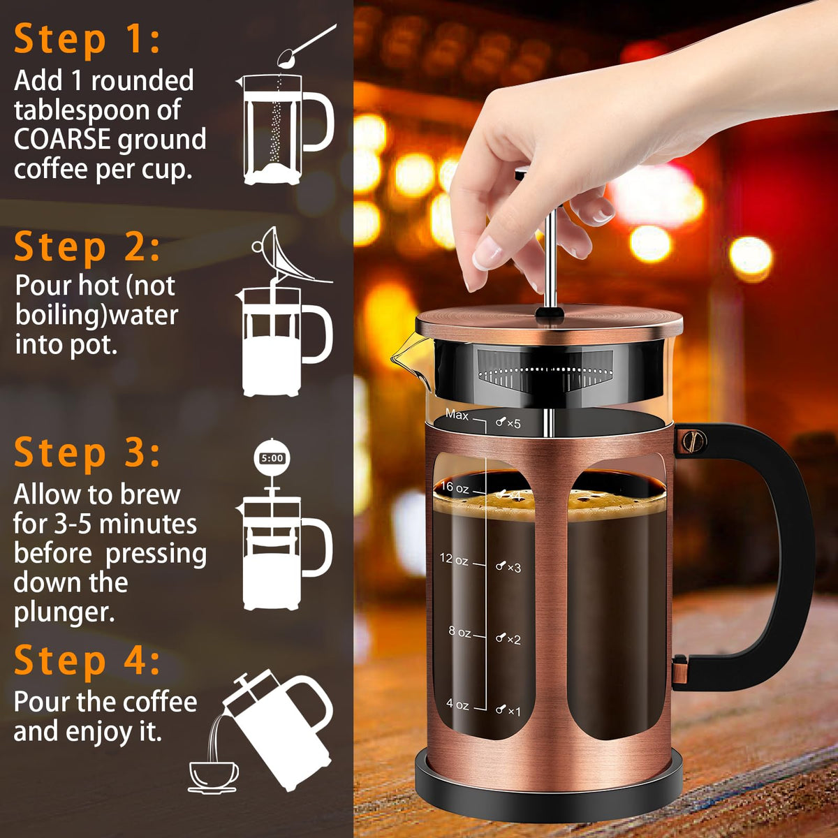 YMMIND included spare filters and spoon for everyday use