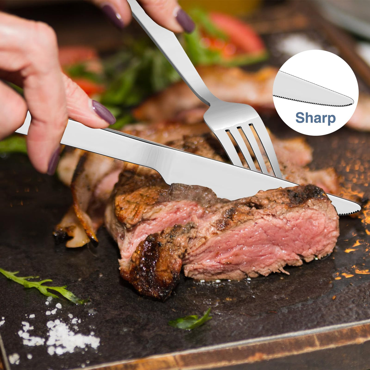 Yoehka roman column handle detail adds timeless elegance to every bite.