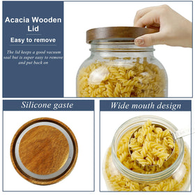 YoenKtss sturdy glass jar with rustproof removable handle for safe handling.