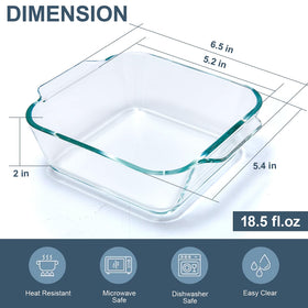 Yomvzake glass casserole dishes with handles for easy transport and serving