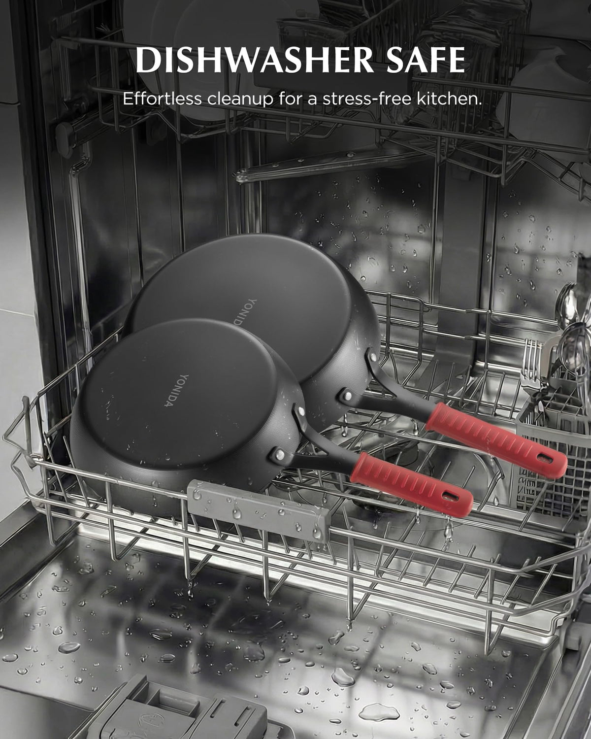 Yonida carbon steel pan on induction stove demonstrates reliable heat control.