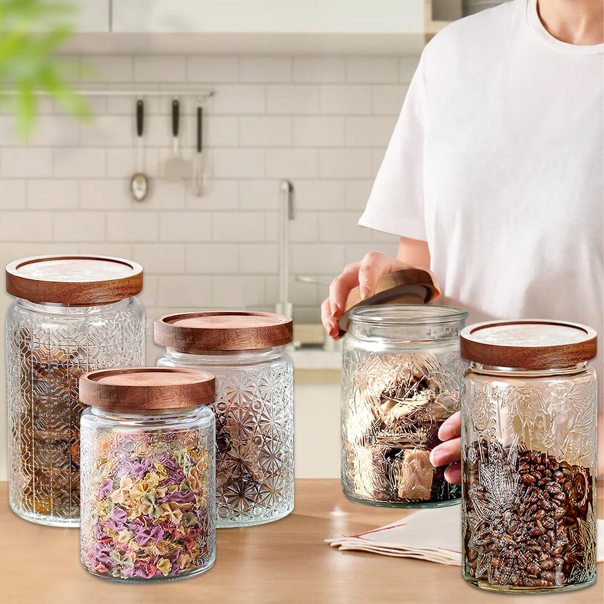 yoqelt kitchen organization jar supports clutter free countertops and easy daily meal prep