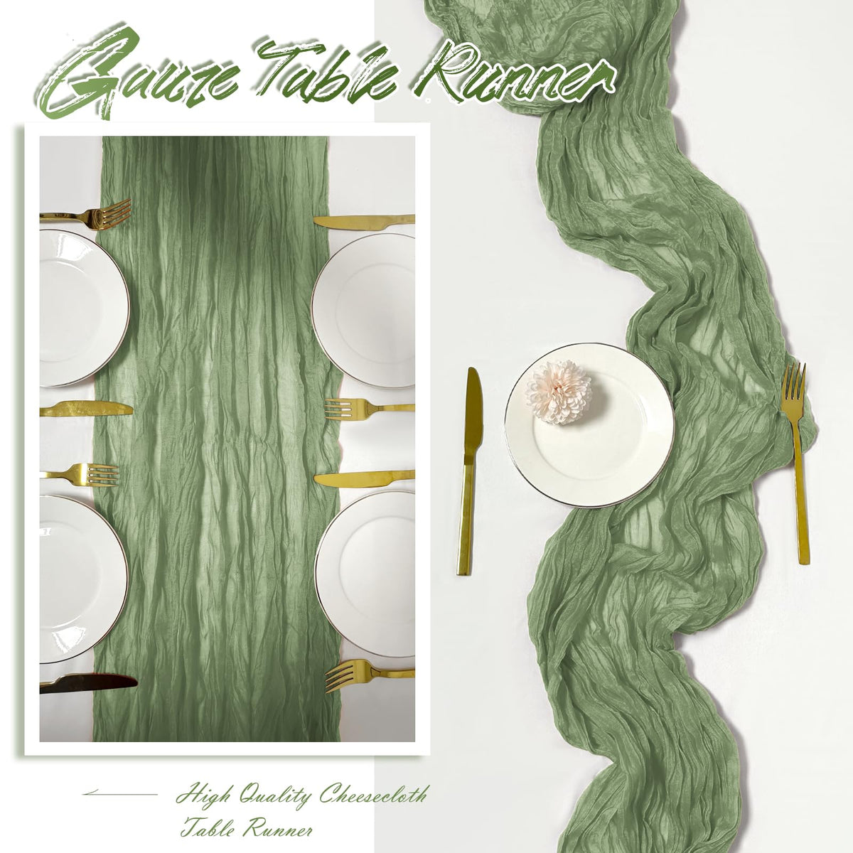 Yorcari sage green runner is machine washable for easy care