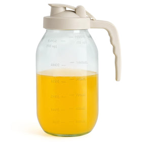 YORY 2qt glass pitcher with filter lid for fresh cold beverages