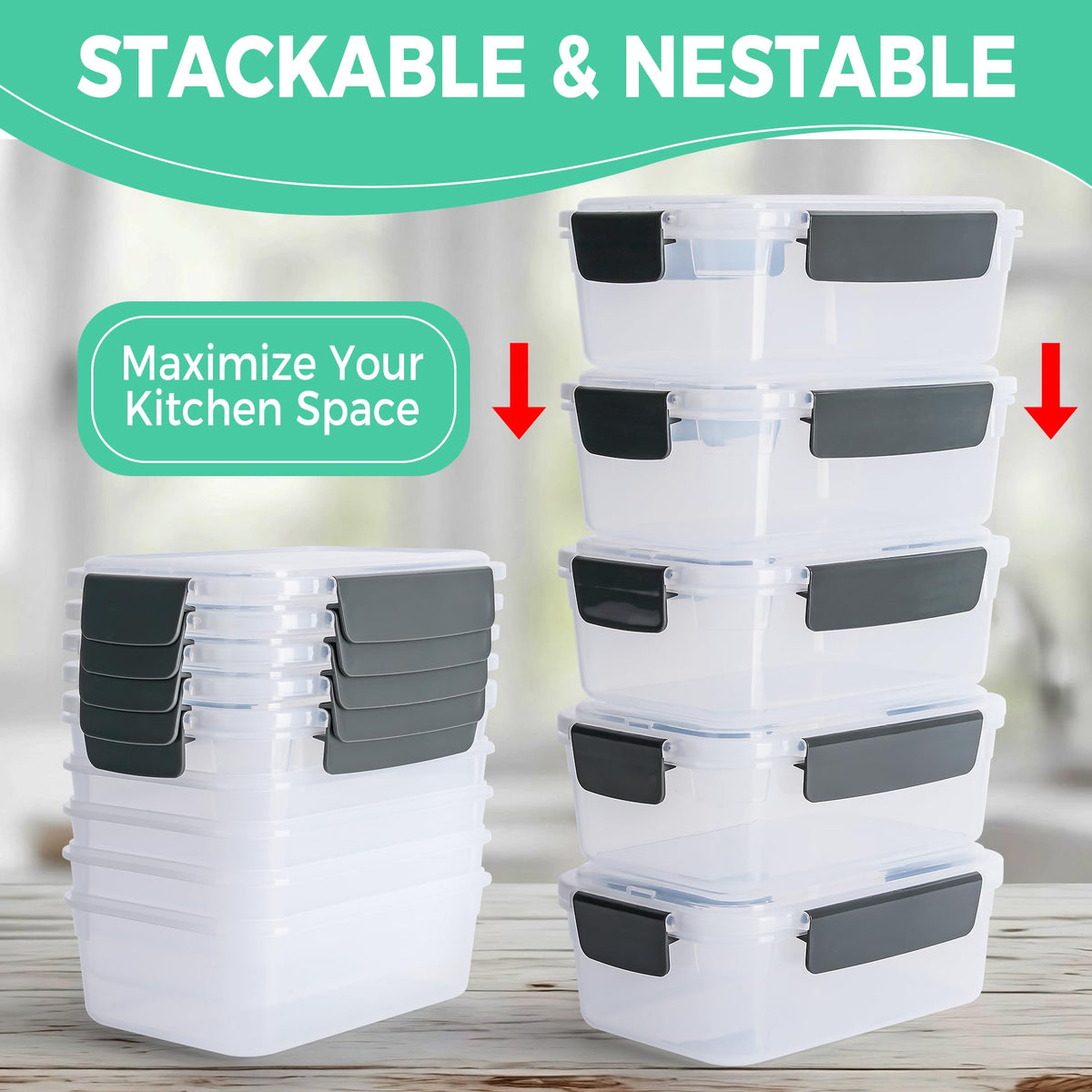 YORY nestable design for compact kitchen organization.