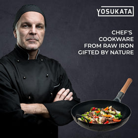 YOSUKATA heavy 4.7 lb wok shows durable build.