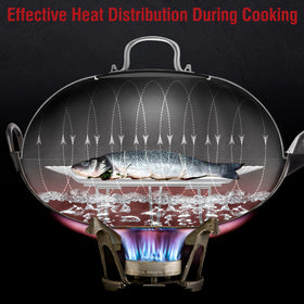Durable YOSUKATA lid designed for long-term use with 13.5-inch woks.