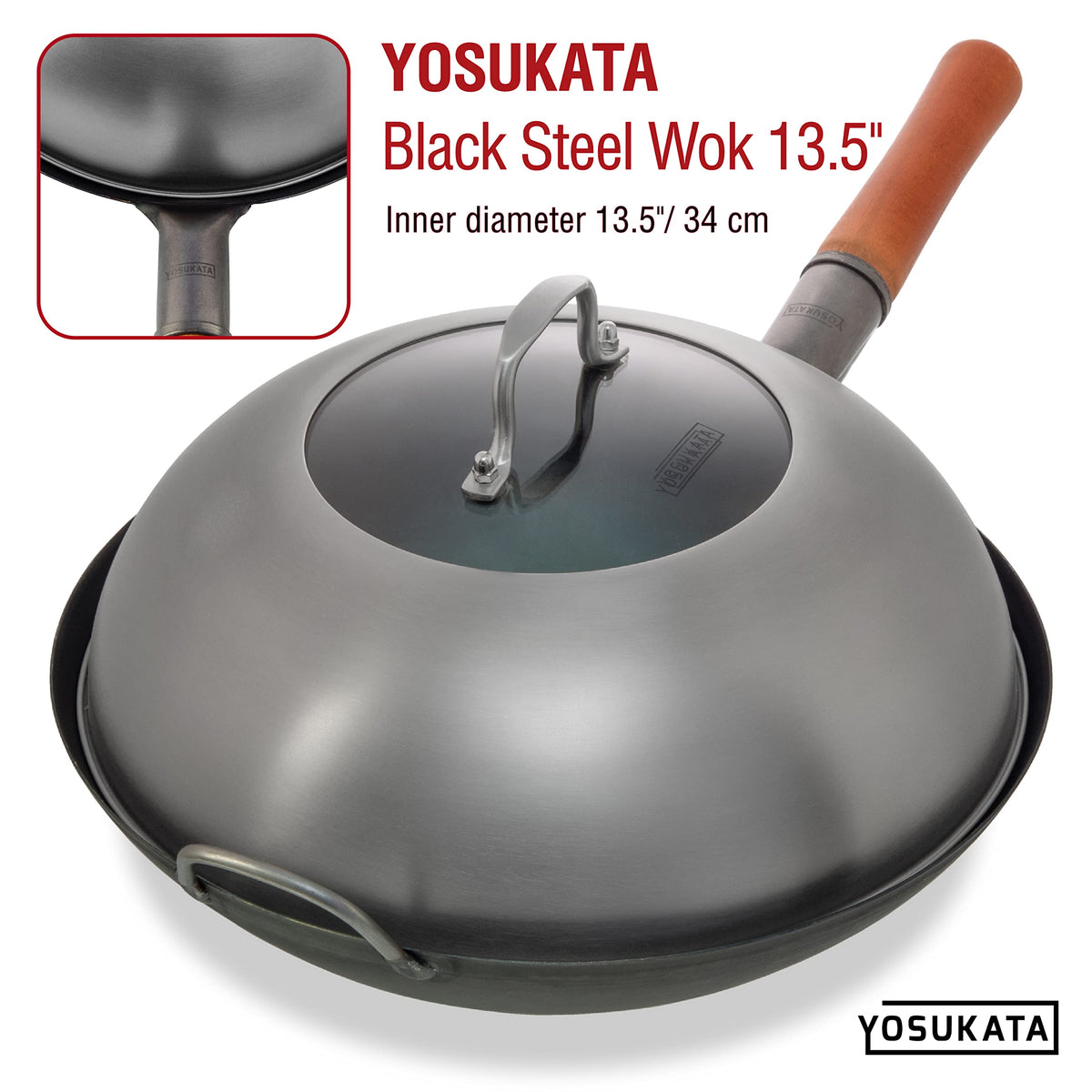 Built-in steam holes on the YOSUKATA lid help reduce splatter.