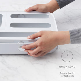 YouCopia StoraBag 3-slot organizer keeps standard bags neatly organized.