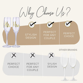 Your Dream Party Shop engagement and bridal shower champagne glasses