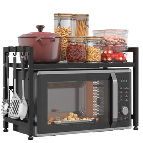 YOWAA Extendable Microwave Oven Stand shows space saving versatility for busy kitchens