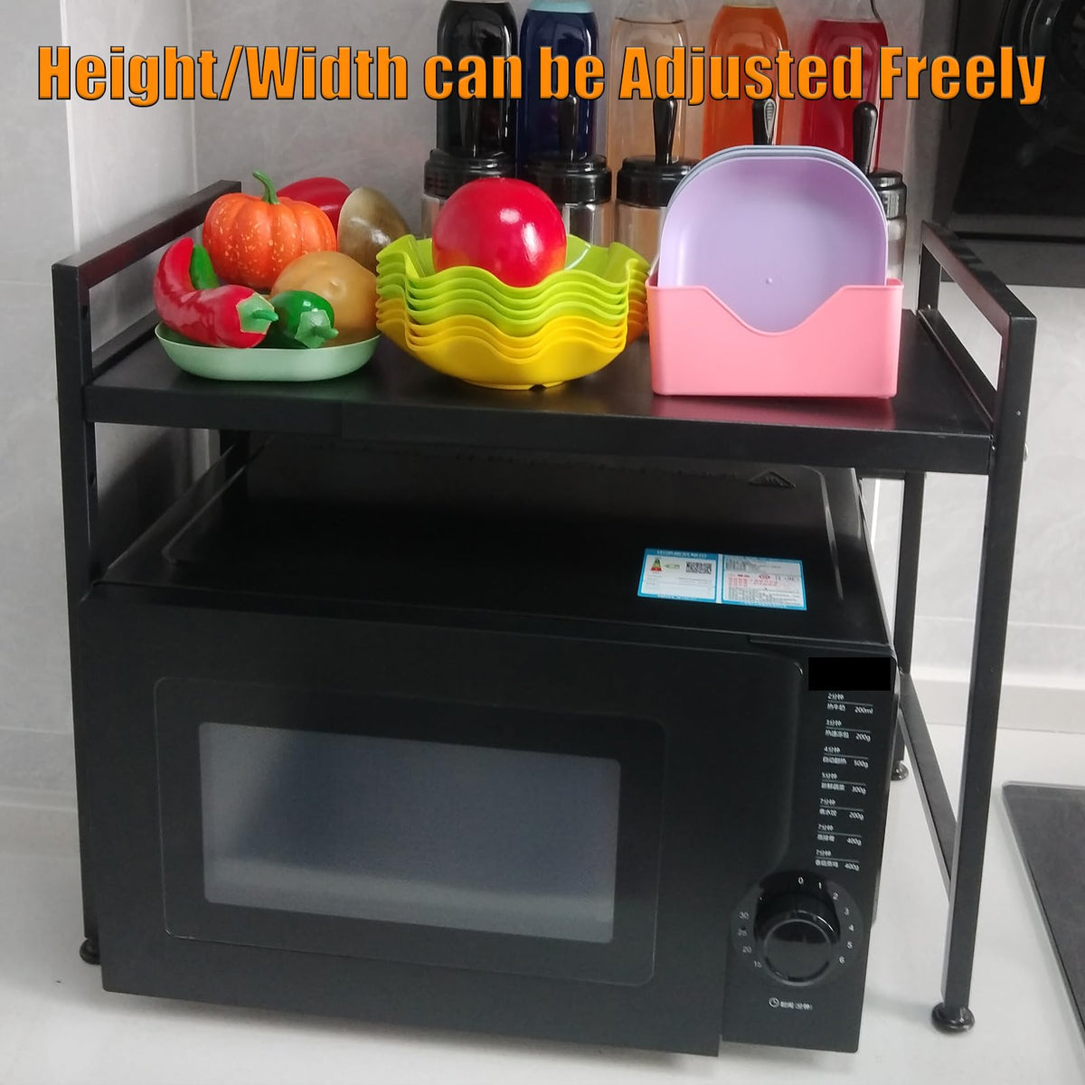 YOWAA Includes hooks for towels or dishware for organized counters