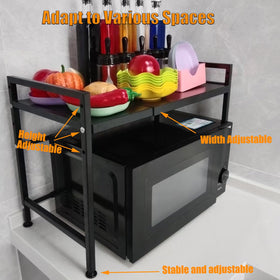 YOWAA Two-tier kitchen rack provides sturdy storage for heavy appliances
