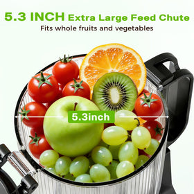 YOYDS slow juicer features a 7-stage spiral auger for thorough extraction.