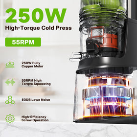 YOYDS juicer with dishwasher-safe parts for quick, easy cleanup.
