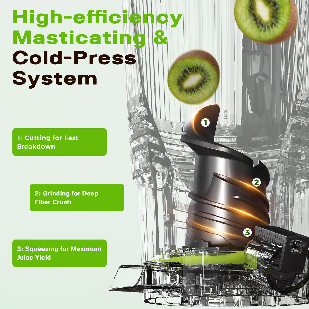 YOYDS whole-fruit juicing saves prep time and reduces cutting needs.