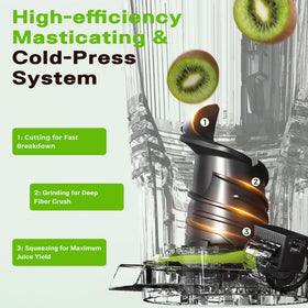 YOYDS whole-fruit juicing saves prep time and reduces cutting needs.