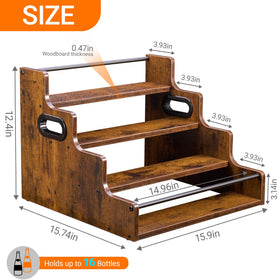 YQBRAO dual-handles portable liquor shelf for easy relocation