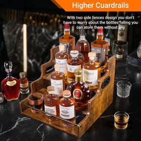 YQBRAO gift-ready liquor shelf for bourbon or whiskey enthusiasts