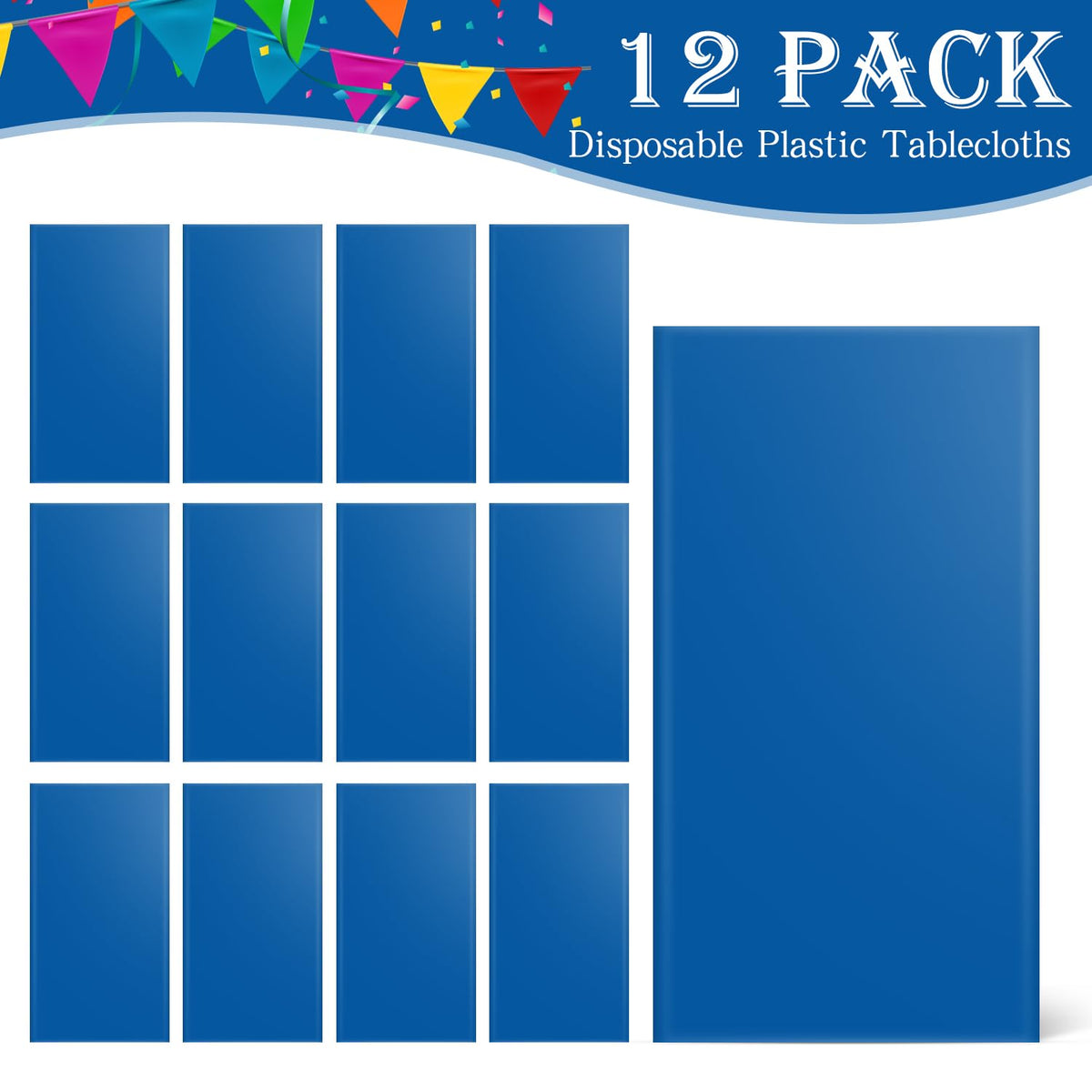 YSYJ royal blue 84-inch round tablecloth folded for compact storage