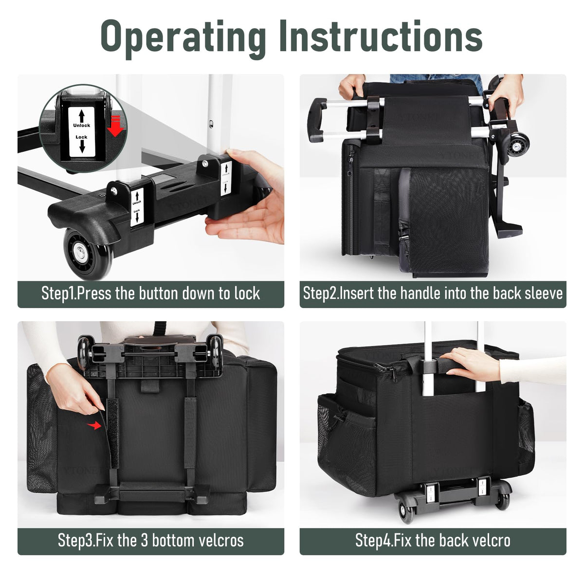 Ytonet Cleaning Caddy top zipper seal protects contents during travel