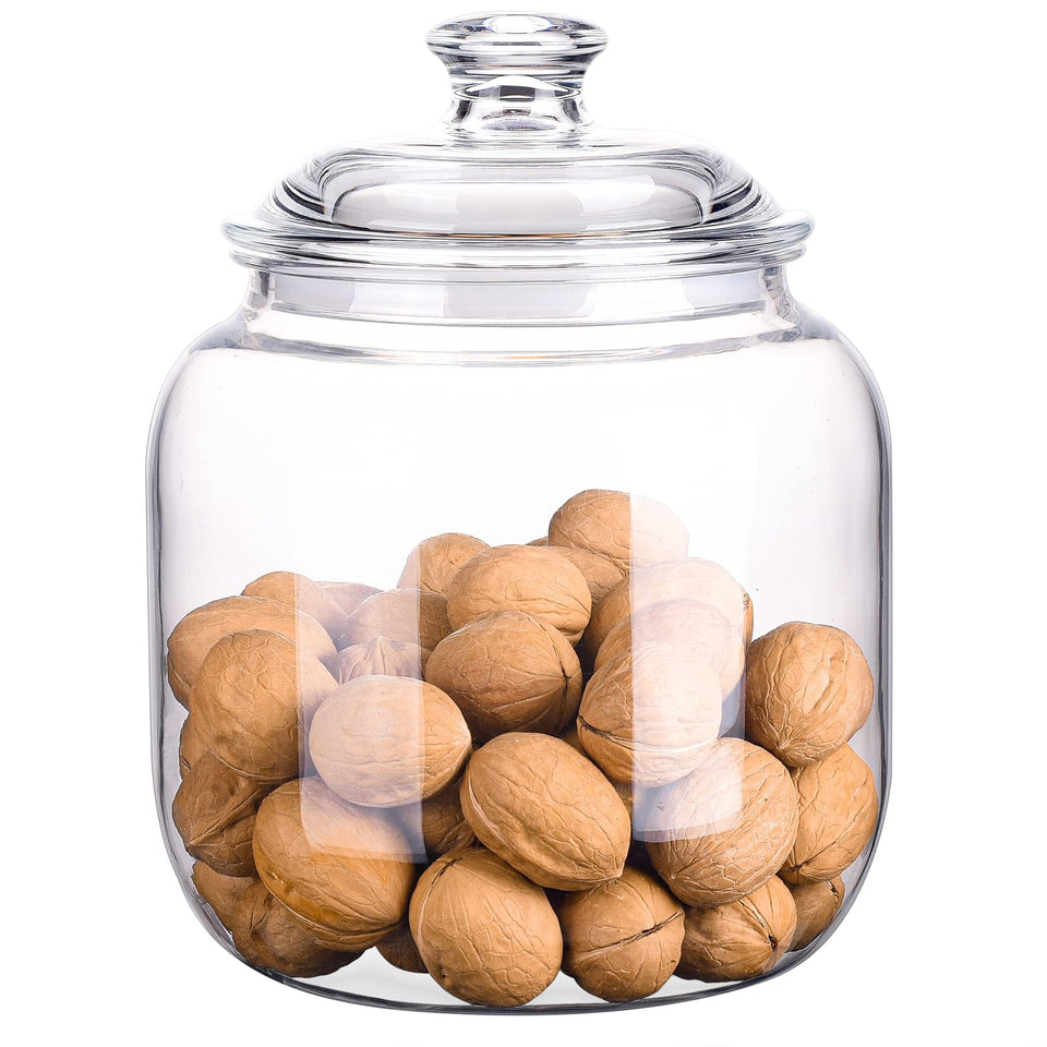 YUEJUM 128oz unbreakable canister with airtight seal for long-lasting freshness