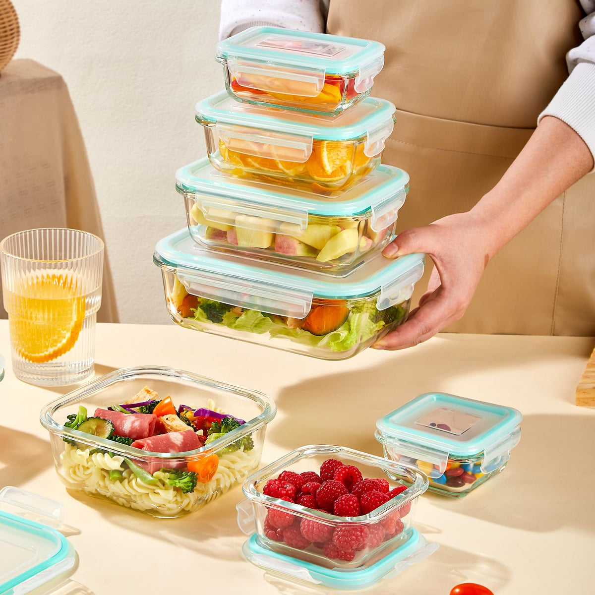 YUNCANG airtight locking lids ensure leakproof storage for on-the-go meals.
