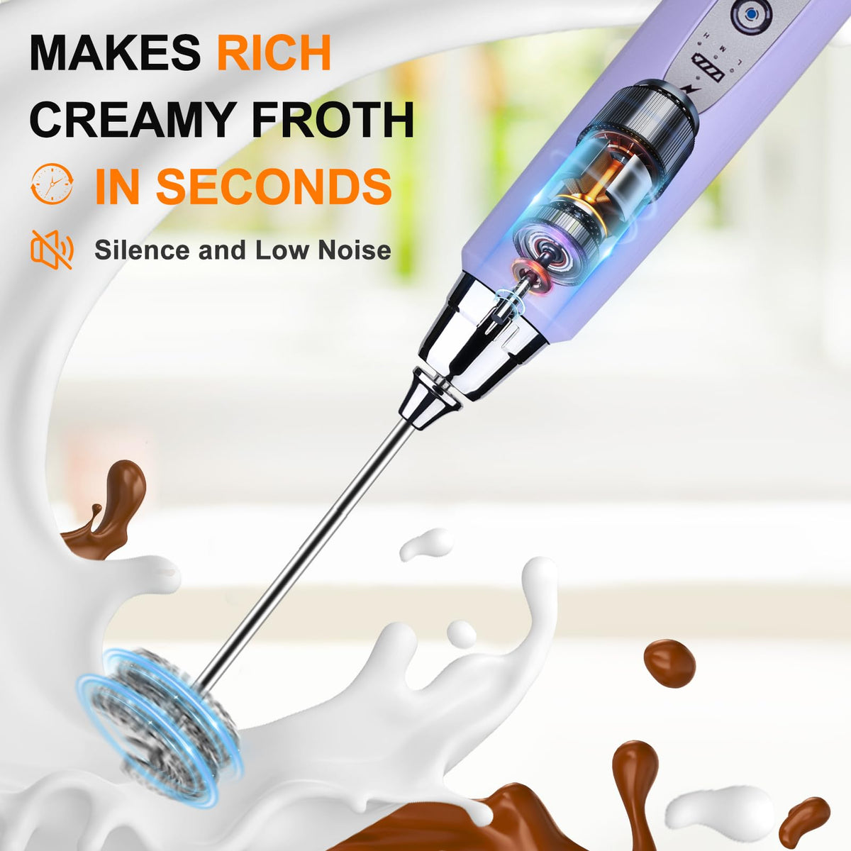 Stainless steel heads provide durable, easy-to-clean performance daily