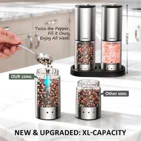 Zadelar external adjustment dial enables fine to coarse grinding at a glance for soups to steaks