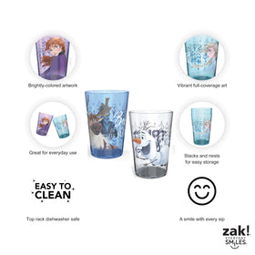 Zak Designs Disney Frozen 2 Kristoff tumbler features playful winter print for lunch.