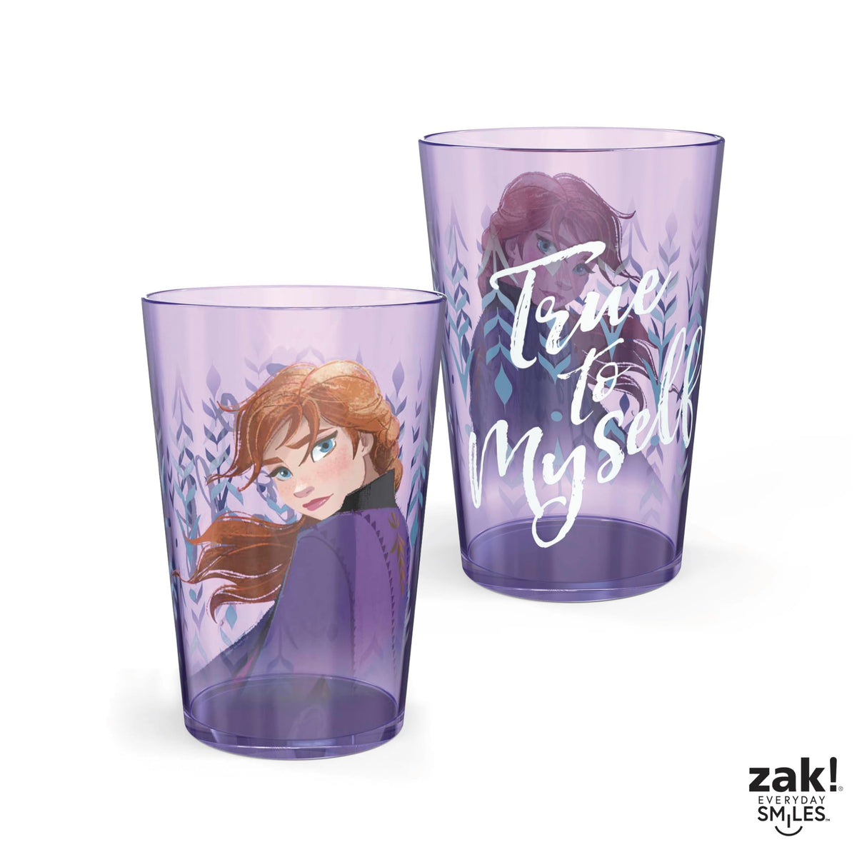 Zak Designs Disney Frozen 2 nesting tumbler set saves space in cabinets.