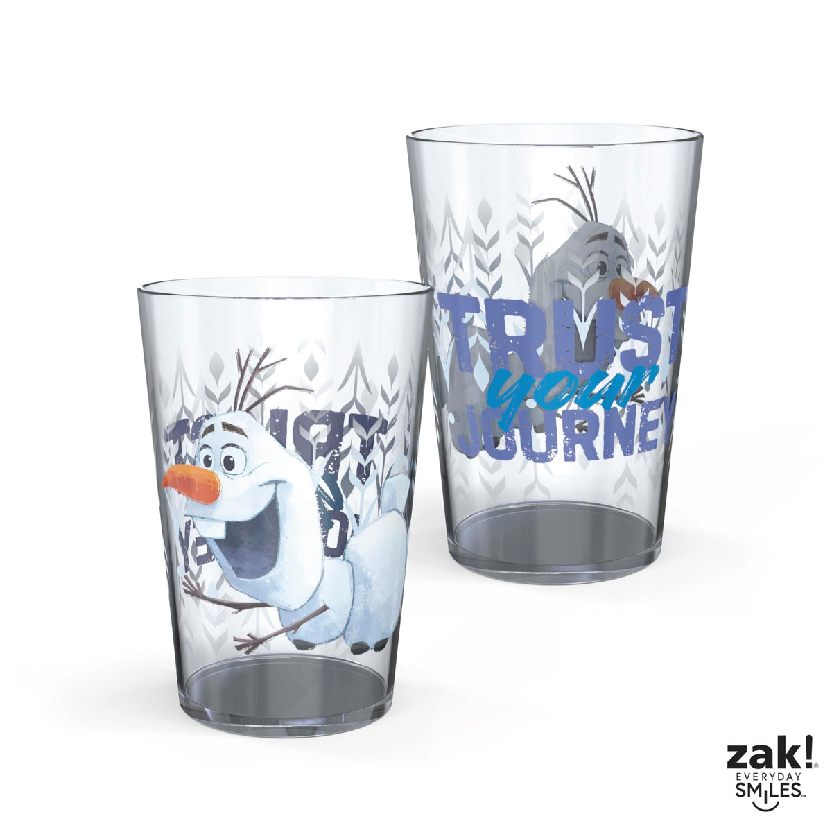 Zak Designs Disney Frozen 2 wraparound art tumbler highlights full-surface character imagery.