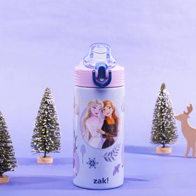 Zak Designs Disney Frozen 14oz bottle with handle for easy carrying.