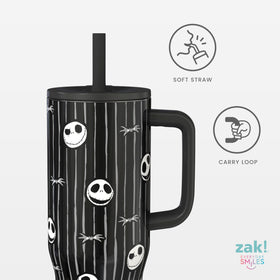 Zak Designs NBC Sutton silicone straw detail highlights comfortable sipping