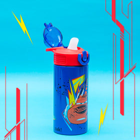 Leak-proof lid on Zak Designs Cars bottle with secure cap