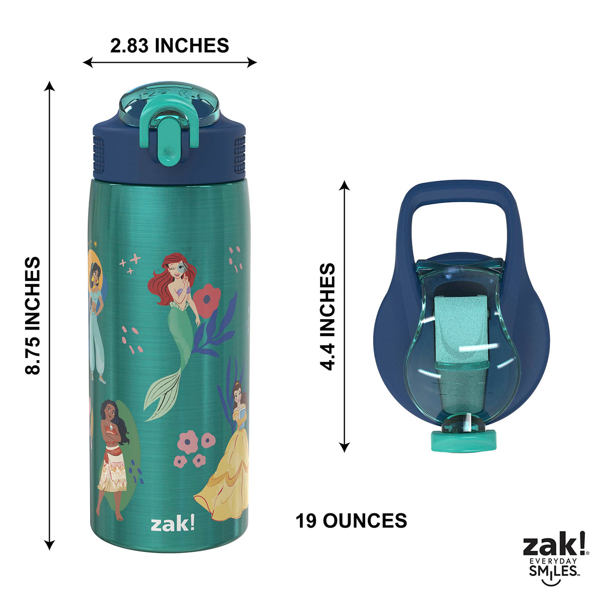 Built-in carrying loop on the Disney Princess bottle for easy transport