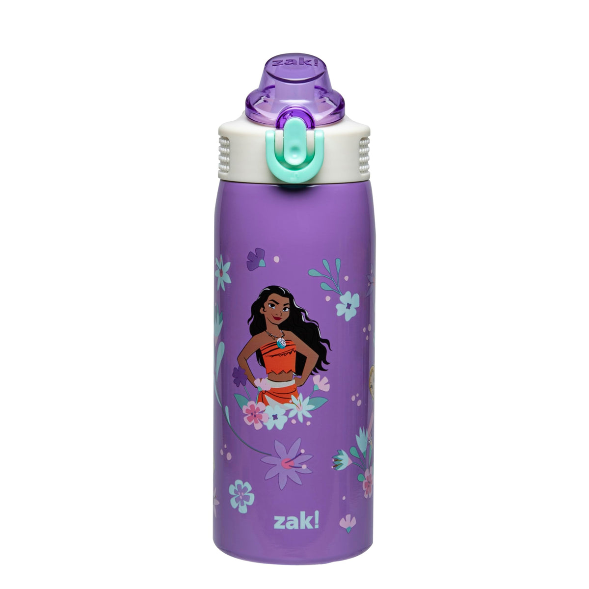 Zak Designs Disney Princess Sage bottle front view for kids' on-the-go hydration
