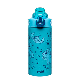 Zak Designs Stitch bottle top view showing kid-friendly 14 oz hydration on the go