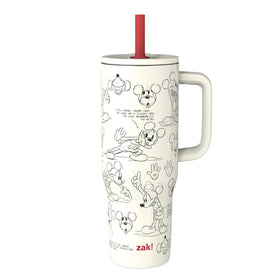 Zak Designs Disney Sutton 30oz tumbler with Mickey sketch for durable on-the-go hydration