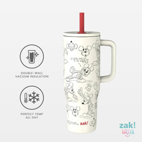 Wide carry handle provides secure grip for commuting with the Sutton tumbler