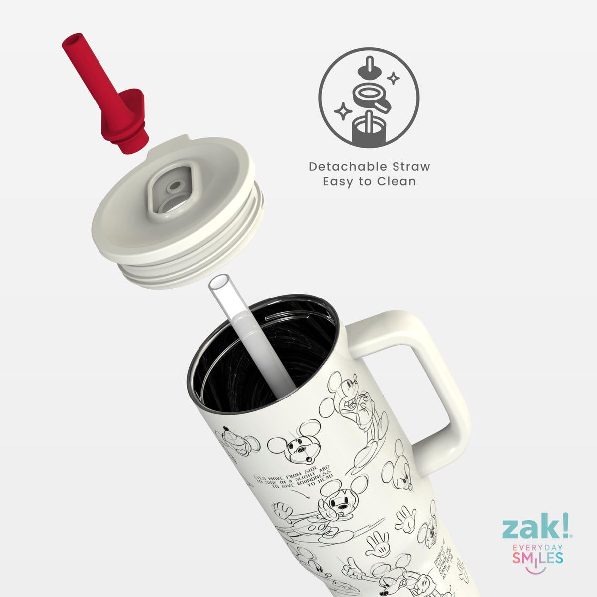 Mickey Sketch decor adds playful flair to Zak Designs Sutton hydration