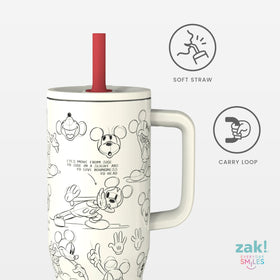 Silicone straw lid enables easy sipping and spill prevention on the Sutton tumbler