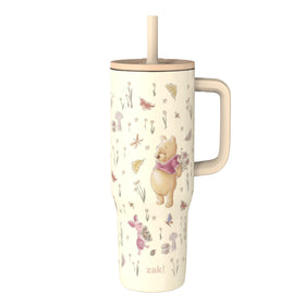 Zak Designs Winnie the Pooh Sutton tumbler front view, durable 30 oz steel for on-the-go hydration