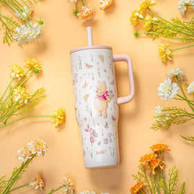 Zak Designs Winnie the Pooh Sutton tumbler side view, leak-resistant seal and rugged construction