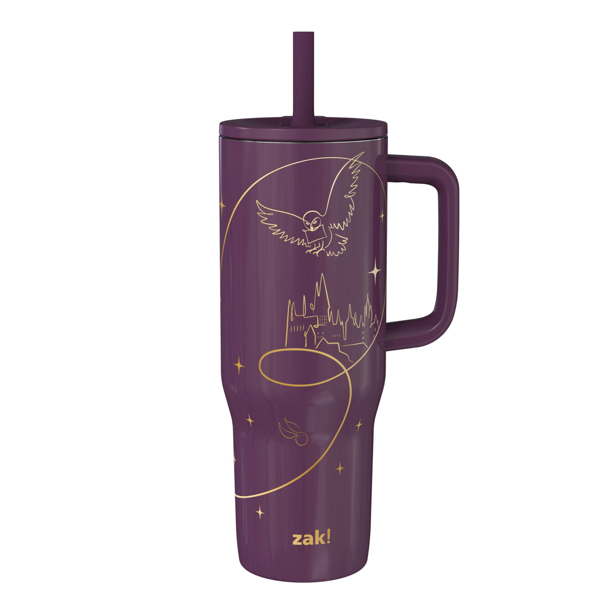 Zak Designs Harry Potter Sutton tumbler, outer view, durable stainless steel for daily hydration.