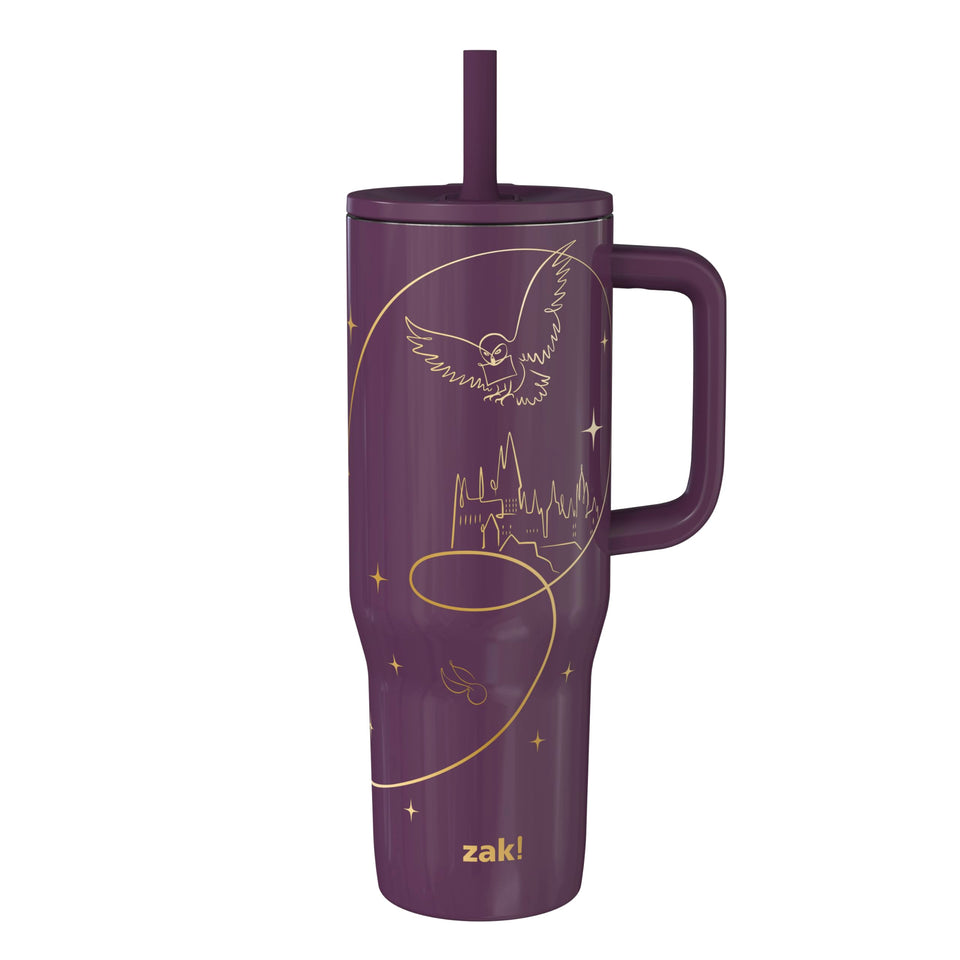 Zak Designs Harry Potter Sutton tumbler, outer view, durable stainless steel for daily hydration.