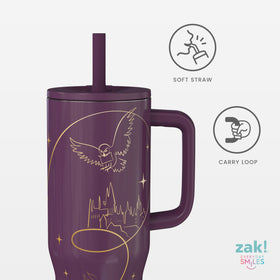 Silicone straw detail enables comfortable sipping and simple cleaning.