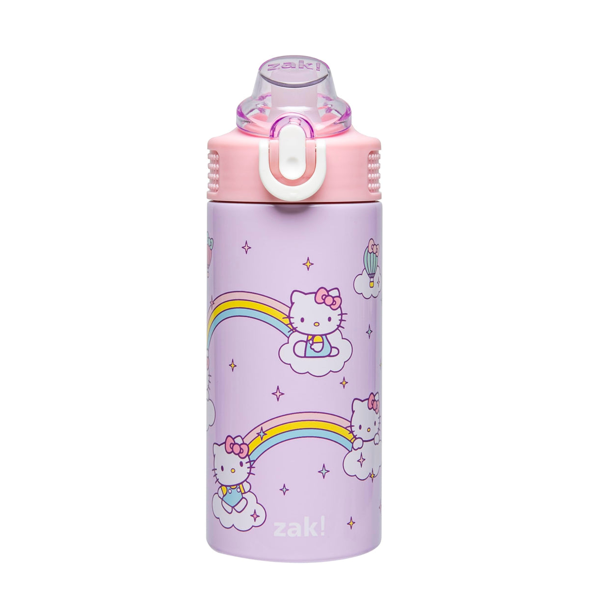 Zak Designs Hello Kitty 14oz bottle side view for school hydration on the go