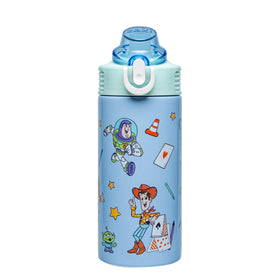 Zak Designs Toy Story bottle with Woody and Buzz art, ideal for school hydration.